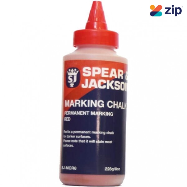 Spear & Jackson SJ-MCR8 - 8oz Red Permanent Marking Chalk