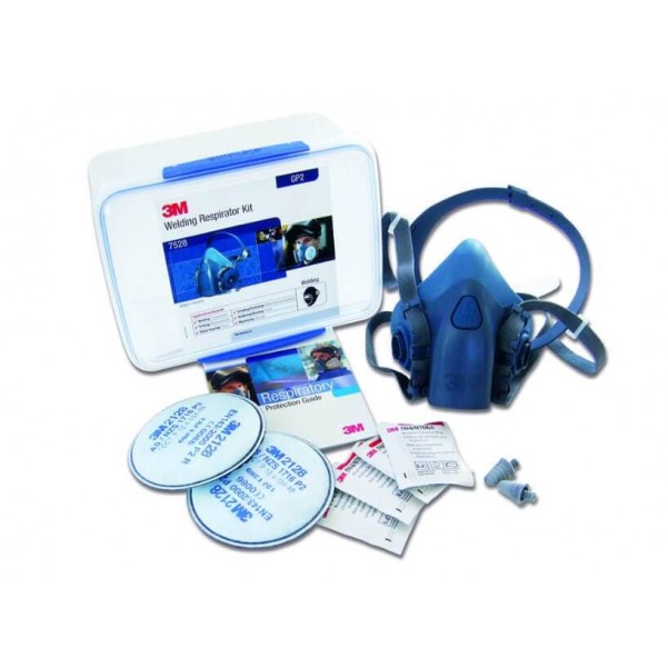 3M 7528 - 3M GP2 7500 SeriesHalf Face Welder's Reusable Respirator Kit M7528  Breathing Apparatus