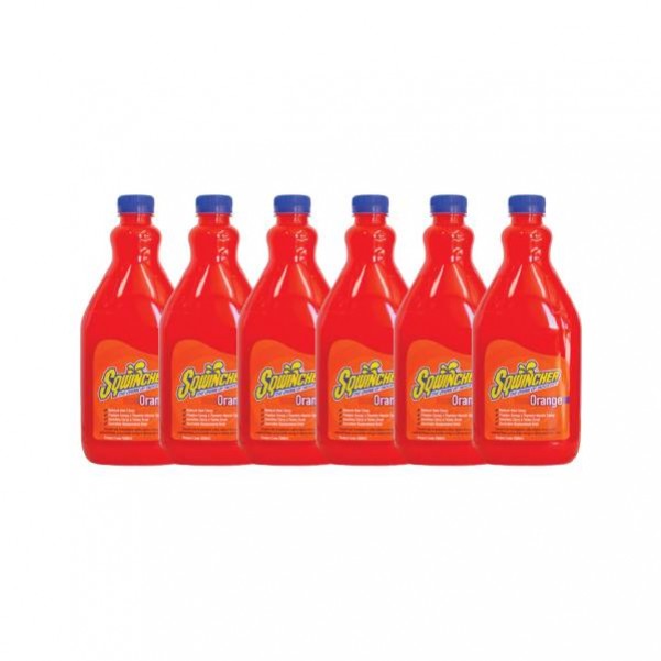 Sqwincher SQ0042 - 6 Pack 2L Orange Electrolyte Liquid Concentrate Hydration & Snacks