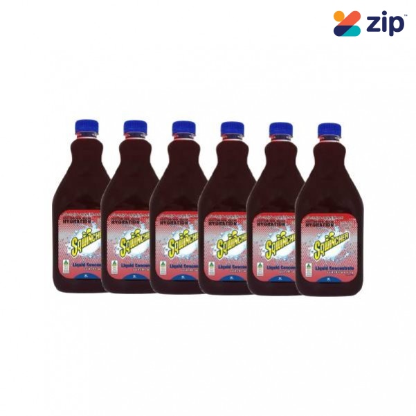 Sqwincher SQ0046 - 6 Pack 2L Wild Berry Electrolyte Liquid Concentrate