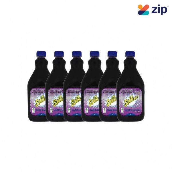 Sqwincher SQ0050 - 6 Pack 2L Grape Electrolyte Liquid Concentrate