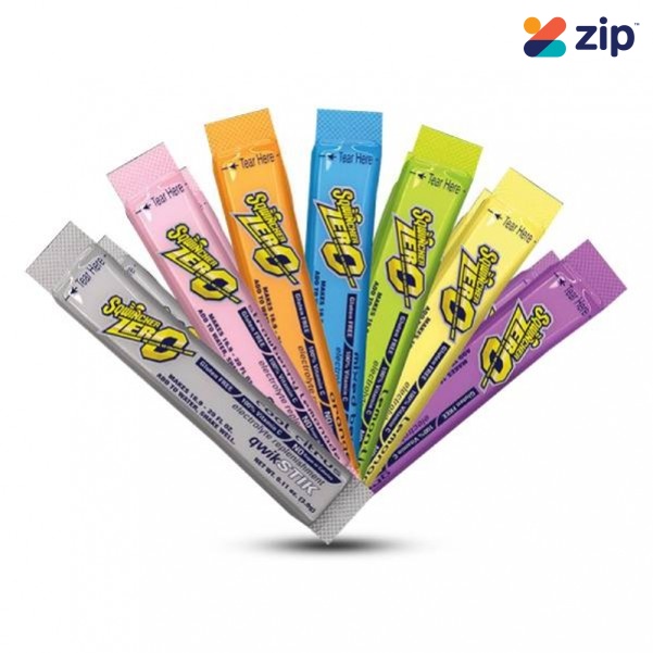 Sqwincher SQ0104/1 - 3g x 50 Sticks Mixed Flavours Sugar Free Qwik Electrolyte Sticks Hydration & Snacks