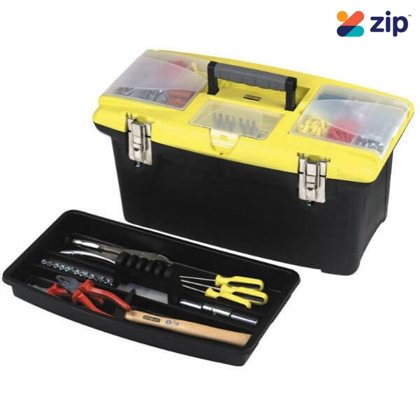Stanley 1-92-906 - 19" Jumbo Organizer Tool Box with Metal Latches Medium Cases