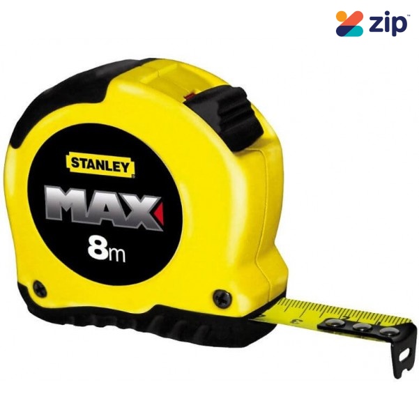 Stanley 33-913 - 8m Max Tape Measure - Red/Yellow Mix Measuring Tape