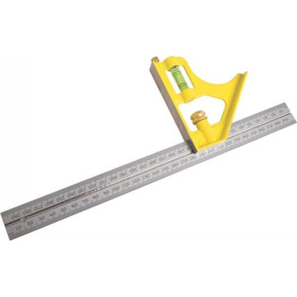 Stanley 46-143 - 300mm Die Cast Combination Square 2-46-143 Measuring Level
