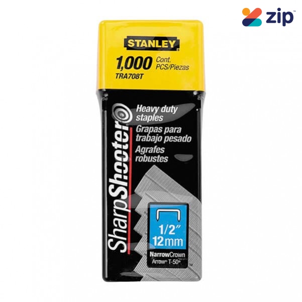 Stanley TRA708T - 1,000 Pc 1/2" (12mm) Heavy Duty Sharpshooter Staples