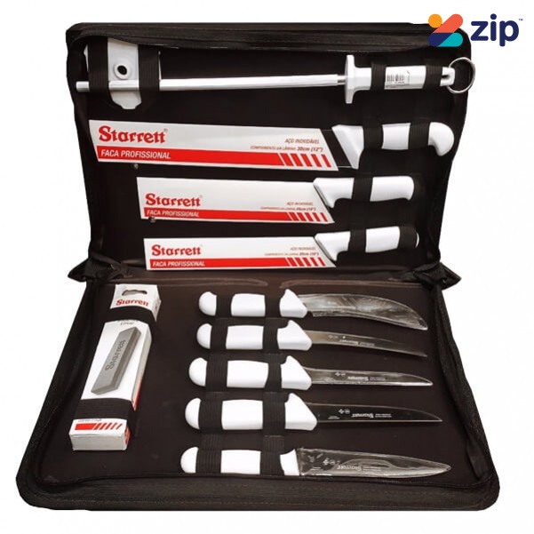Starrett BKK-11W - Professional Butchers Knife 11 Piece Set  Cutting Knives