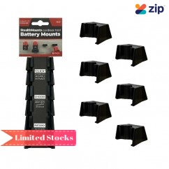 StealthMounts BM-MW12-BLK-6 - M12 Milwaukee 6-Pack Black Battery Mounts