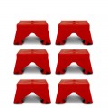StealthMounts BM-MW12-RED-6 - M12 Milwaukee 6-Pack Red Battery Mounts