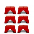 StealthMounts BM-MW12-RED-6 - M12 Milwaukee 6-Pack Red Battery Mounts Milwaukee Accessories