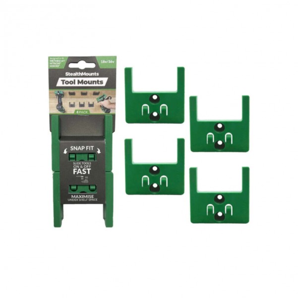 StealthMounts TM-MHH18-GRN-4 - Hikoki Green HPT 4 Pack Tool Mounts 