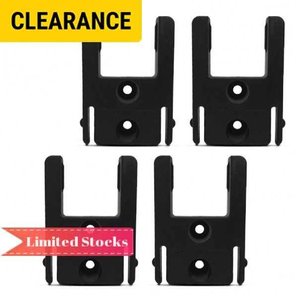StealthMounts TM-MW18-BLK-4 - M18 Milwaukee 4-Pack Black Tool Storage Mounts Shelving & Tool Hanging