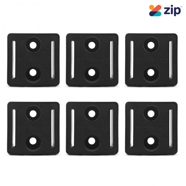 StealthMounts TMSPACE-BLK-6 - 6-Pack Black 12mm Universal Tool Mount Spacers