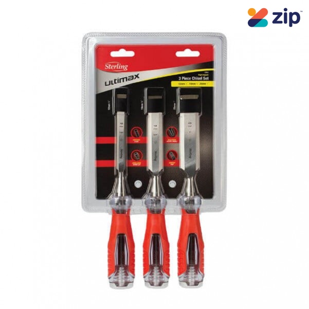 Sterling WC-3PS - 12-25mm 3 Piece Ultimax Wood Chisel Set