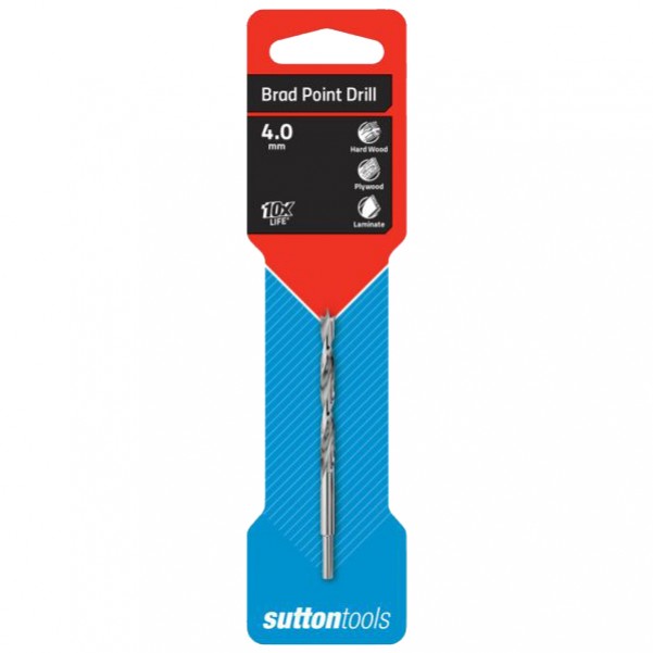 Sutton Tools D5000400 - 4 X 75mm Brad Point Wood Drill Bit Drill Bits