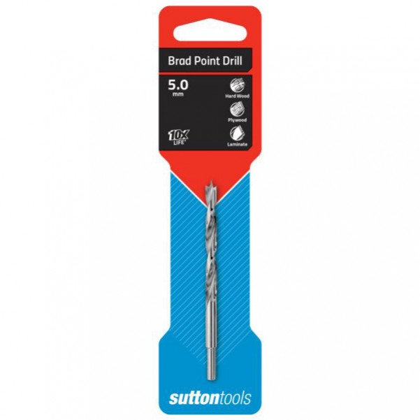 Sutton Tools D5000500 - 5 x 86mm Brad Point Wood Drill Bit Drill Bits