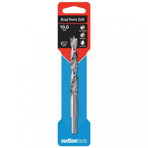 Sutton Tools D5001000 - 10 x 133mm Brad Point Wood Drill Bit