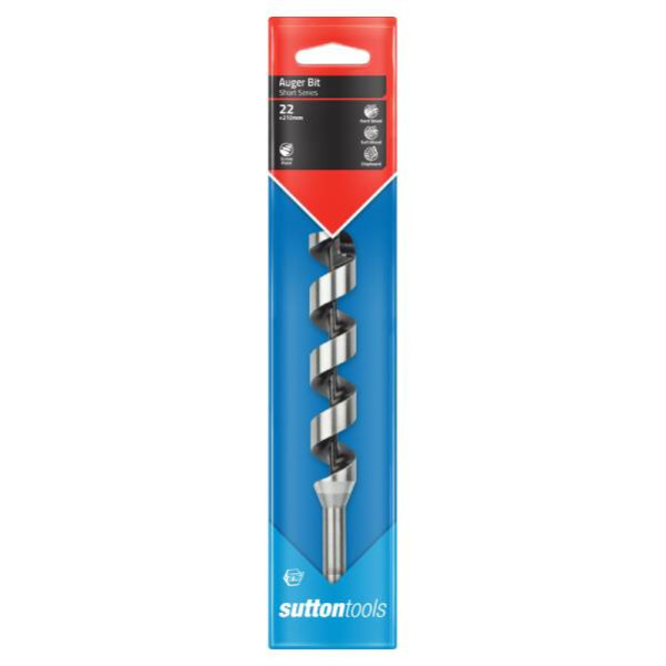 Sutton Tools D5102200 - 22 X 210mm 1/4-HEX Shank Alloy Steel Short Series Auger Bit Drill Bits Sutton Tools D5102200 - 22 X 210mm 1/4-HEX Shank Alloy Steel Short Series Auger Bit Drill Bits