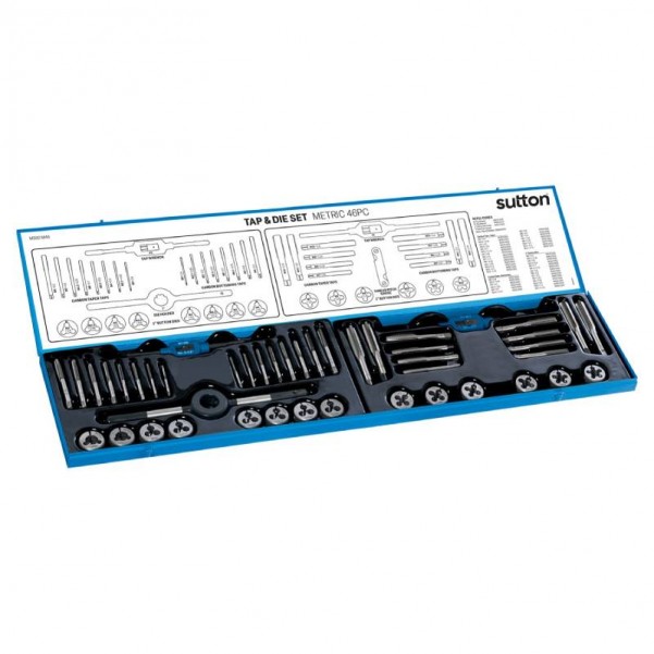 Sutton Tools M500M46 - 46 Pieces TD13 Metric Tap and Die Set Hand Taps & Dies