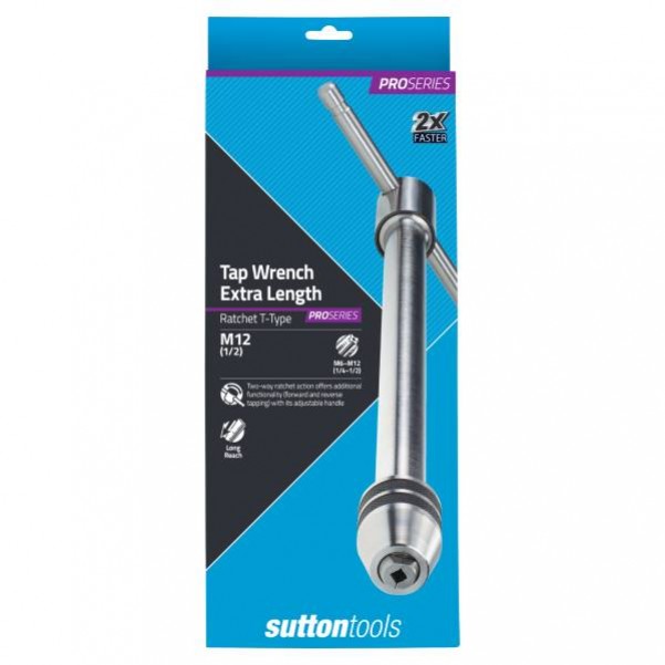 Sutton M9031200L - M6-M12 Extra Long T-Type Ratchet Tap Wrench Drill/Driver Accessories