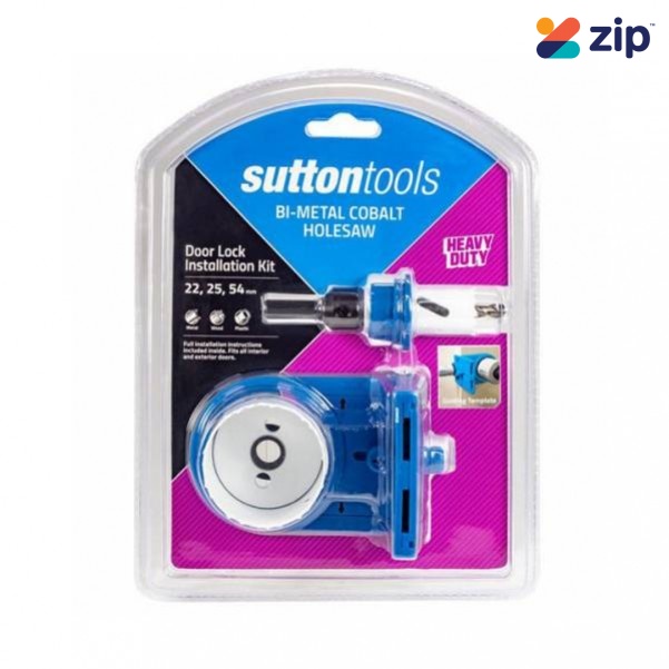 Sutton SUTH125S11 - 5 Piece Holesaw H125 Bi-Metal Cobalt Door Lock Installation Set Holesaws
