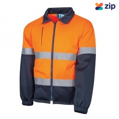 TRU TF2955T1 Workwear Full Zip Water Repellent Fleece Jacket - Orange / Navy