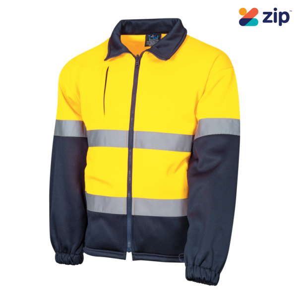 TRU TF2955T1 Workwear Full Zip Water Repellent Fleece Jacket - Yellow / Navy