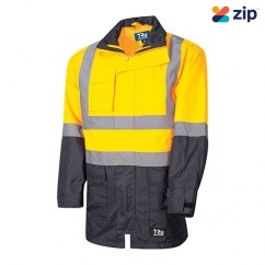 TRU TJ2900T6 Workwear Rain Jacket With Tape - Yellow / Navy