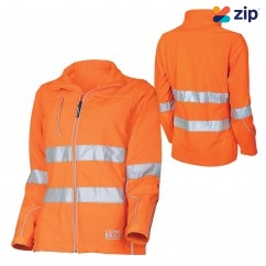 TRU TJW1960T Womens Softshell Full Zip Jacket with Reflective Tape - Orange
