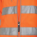 TRU TJW1960T Womens Softshell Full Zip Jacket with Reflective Tape - Orange