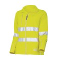 TRU TJW1960T Womens Softshell Full Zip Jacket with Reflective Tape - Yellow