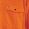 TRU TSW2425 Recycled Womens Anti-Microbial Micromesh L/S Two Tone Hi-Vis Polo Shirt - Orange / Navy