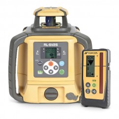 Topcon RL-SV2S-PREMRECH - Dual Grade Construction Rechargeable Laser Level with LS-100D Receiver Kit 313990772 Rotating Lasers