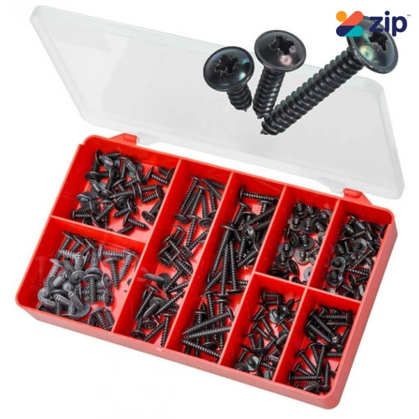 Torres AAK04 - 200 PCE Black Pozidrive Self Tapping Screws Kit