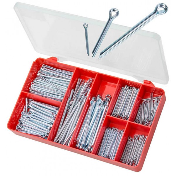 Torres AAK08 - 300 PCE Split Pins Cotter DIN 94 Zinc Small Screws