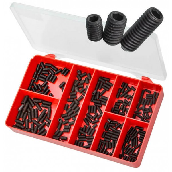 Torres AAK18 - 300 PCE DIN 916 Grub Screws Socket Head Kit Screws