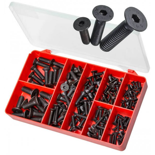 Torres AAK19 - 160 PCE DIN 7991 Countersunk Socket Head Cap Screws Kit Screws