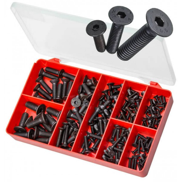 Torres AAK19 - 160 PCE DIN 7991 Countersunk Socket Head Cap Screws Kit