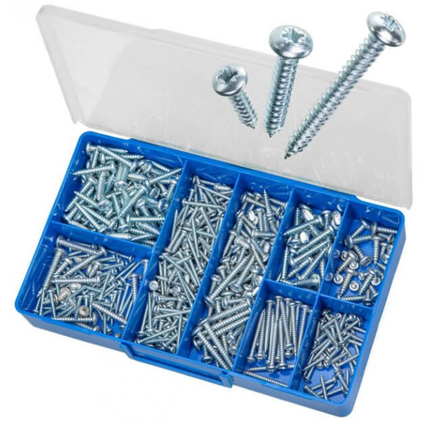 Torres HAK01 - 500 PCE Pan Pozi Self Tapping Screws Kit Screws