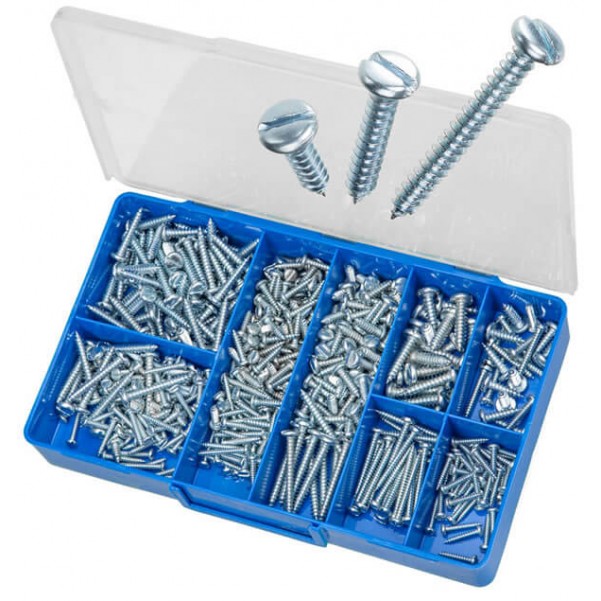 Torres HAK02 - 500 PCE Pan Slotted Self Tapping Screws Kit Screws