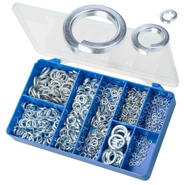 Torres HAK06 - 500 PCE Spring Washers Zinc Plated Kit Screws