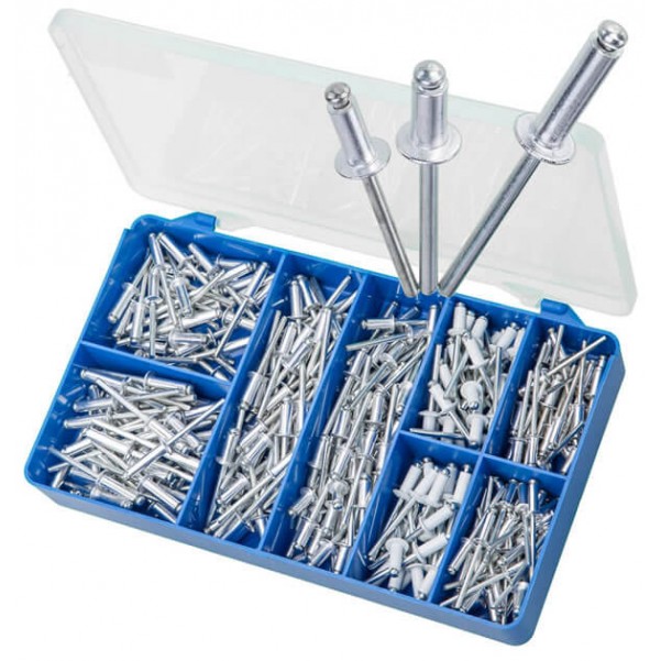 Torres HAK15 - 300 PCE Aluminium Pop Rivets Kit Screws