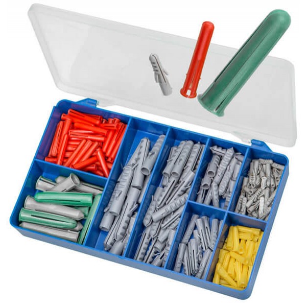 Torres HAK19 - 200 PCE Expansion Fixing Wall Plugs Kit Screws
