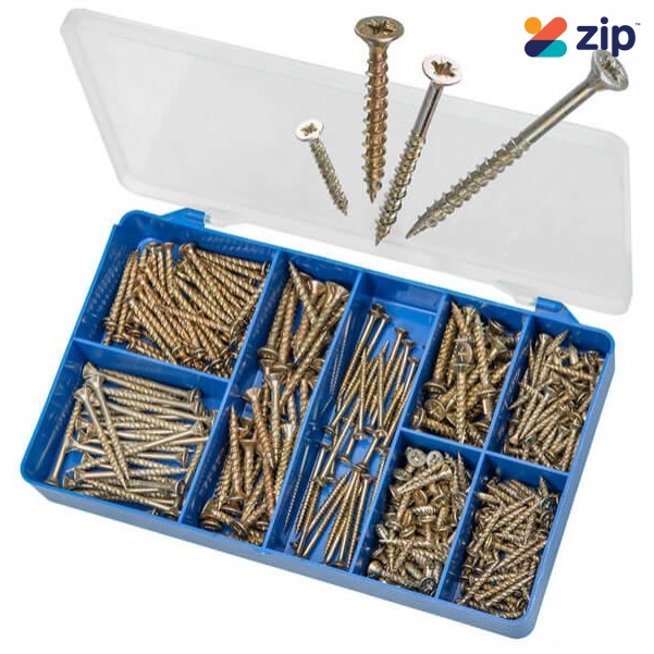 Torres HAK23 - 250 PCE Countersunk Pozi Chipboard EAZI Drive Screws Kit Screws
