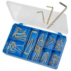 Torres HAK35 - 70 PCE Brass Plated L Type Hooks Kit