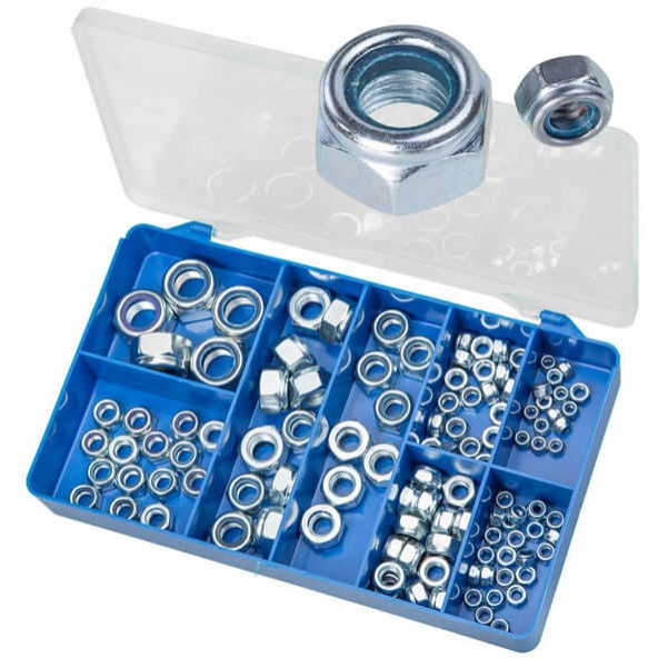 Torres HAK37 - 100 PCE Nylon Self Locking Nuts Kit Screws