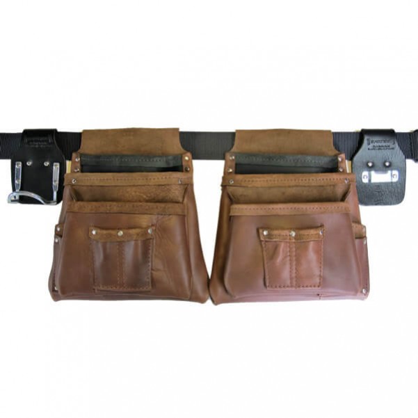 Trade Time 100 Deluxe - Six Pouch  Double Carpenter Nail Bag Pouches