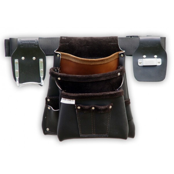 Trade Time 200 Deluxe - Three Pouch Single Carpenter's Bag Tool Aprons, Belts & Holders