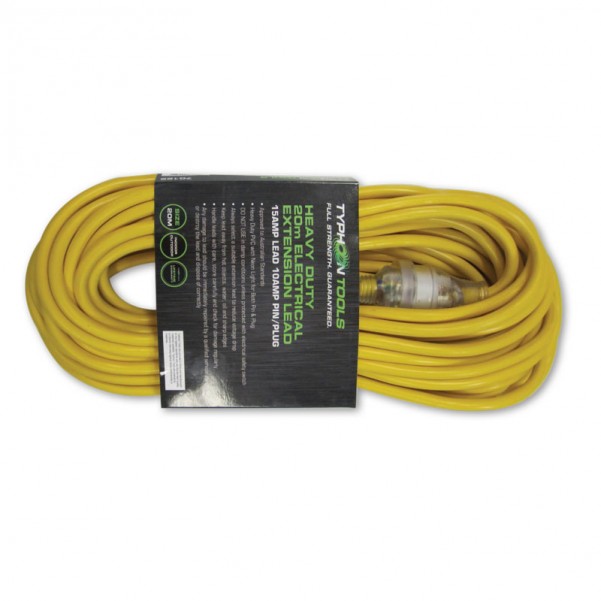 Typhoon 70123 - 25MEXTENSION LEAD 15amp LEAD, 10amp Plug