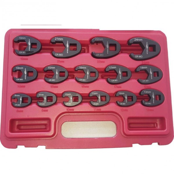 Typhoon 73200 – 3/8″ & 1/2″Drive 8-24mm 15pce Crowsfoot Set Spanner Sets